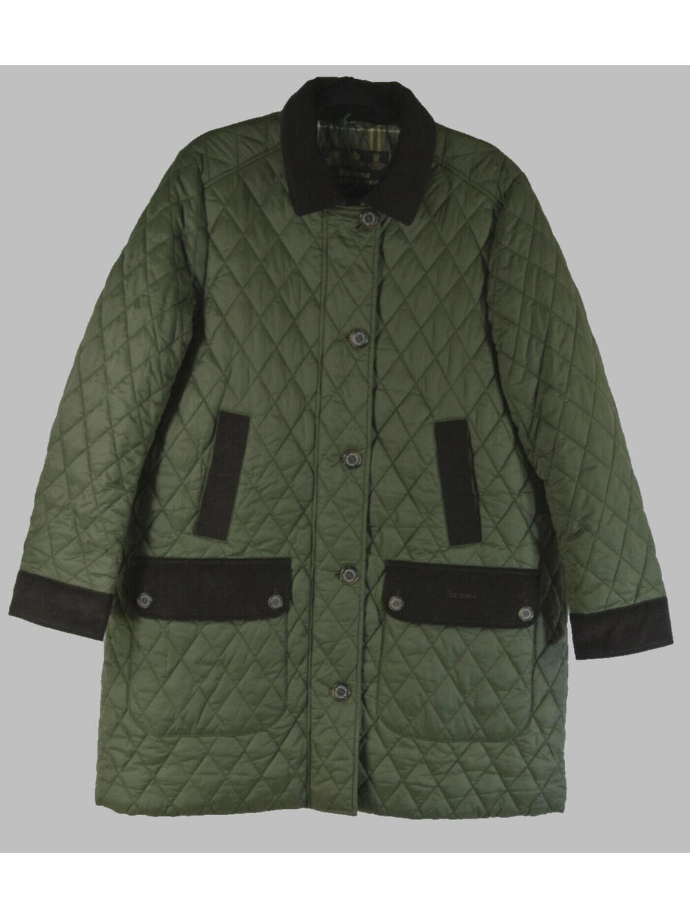 NEW, Barbour Constable Quilted Longline Jacket in Green Sz 14 #C4839